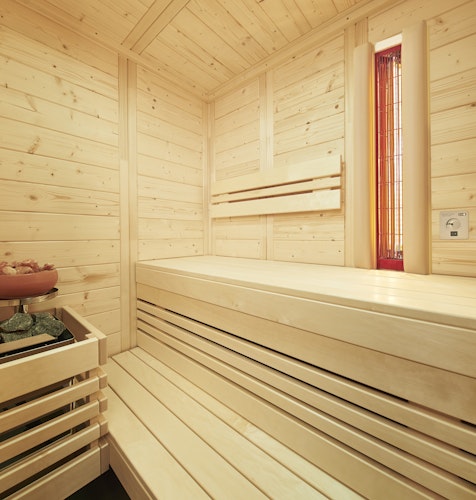 Infraworld Sauna Vitalis 148 Complete - 40 mm Massivholzsauna inkl. 5-teiligem gratis Zubehörset