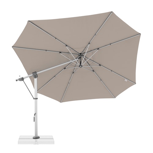 doppler Pendelschirm EXPERT 400 Side, Aluminium Silber / 100 % Polypropylen 220 g/m²