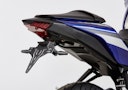 Vorschaubild PROTECH V-SHAPE Kennzeichenhalter SET mit Reflektor und Beleuchtung Alu & Stahl Schwarz für YAMAHA MT-03, YZF-R3