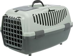 TRIXIE Transportbox Capri 2, recycelt, XS–S: 37 × 34 × 55 cm, anthrazit/grau-grün