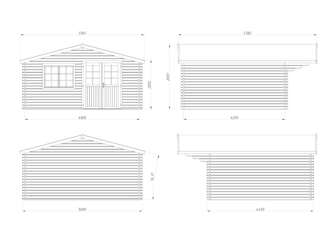 Palmako Gartenhaus Britta 19,7 m² - 40 mm