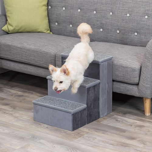 TRIXIE Treppe mit Stauraum, 34 × 45 × 50 cm, grau
