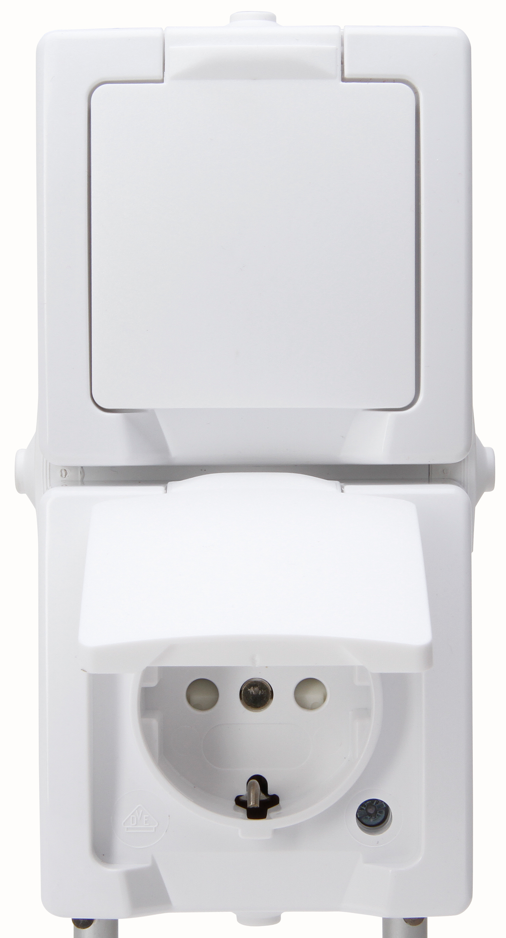 Kopp Schutzkontakt- Steckdose NAUTIC arktis-weiß 2-fach