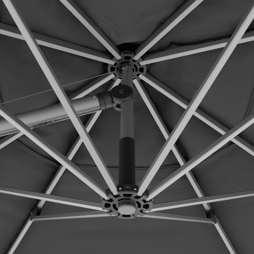 doppler Pendelschirm EXPERT 400 Side, Aluminium Silber / 100 % Polypropylen 220 g/m²