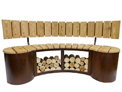 Badeko Bank „Pforzheim“ in Edelrostoptik inkl. Lehne