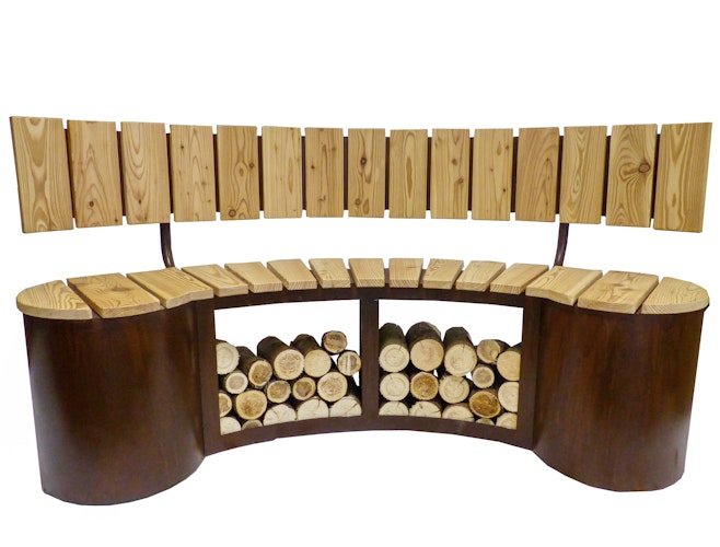 Badeko Bank „Pforzheim“ in Edelrostoptik inkl. Lehne