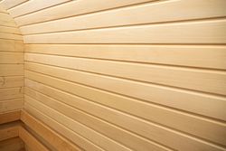 Wolff Finnhaus Lindenholz im Saunaraum für Sauna Luago 3x2