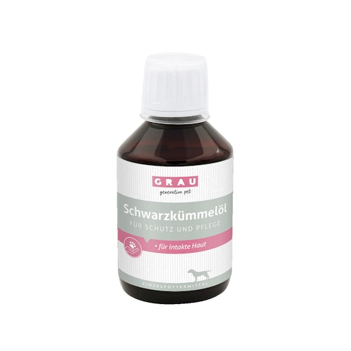 grau Schwarzkümmelöl Nahrungsergänzung für Hunde
