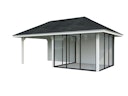 Vorschaubild Palmako Pavillon Bianca 16,6 m² Set 506 Slide Plus mit Isolierglas-Schiebetüren