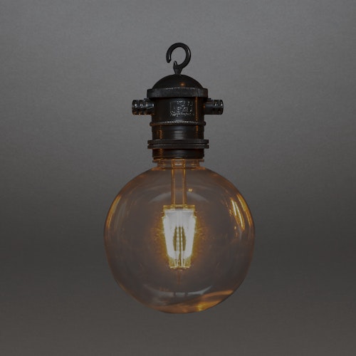 Konstsmide Weihnachtsbeleuchtung LED Globe Party Lichterketten mit 5 bernsteinfarbenen Dioden