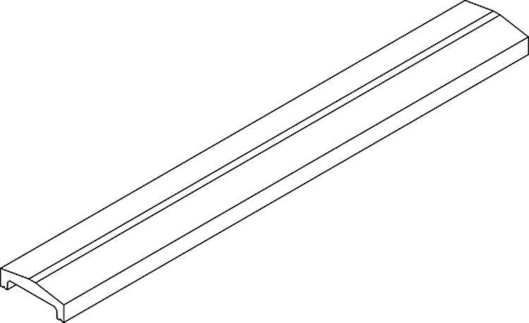 OSMO Forsdal - Abschlussprofil für 28 mm Bohlen mit Absorberelement
