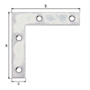 Vorschaubild Alberts® Möbelwinkel, sendzimirverzinkt, HxLxB 50x50x10 mm, verpackt à 12 St. 336912