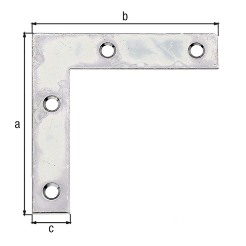 Alberts® Möbelwinkel, sendzimirverzinkt, HxLxB 50x50x10 mm, verpackt à 12 St. 336912
