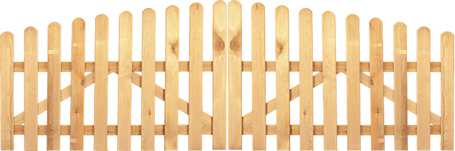 T&J HEIKO Gartenzaun Tor Hochbogen grün 300 x 80/100 cm