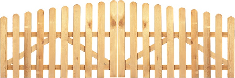 T&J HEIKO Gartenzaun Tor Hochbogen grün 300 x 80/100 cm