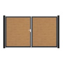 Vorschaubild GroJa BasicLine Schmal Doppeltor Rahmen Aluminium Anthrazitgrau 3000 x 1800 mm