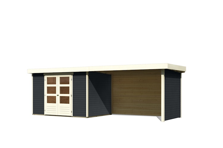 Karibu Woodfeeling Gartenhaus Askola 2/3/3,5/4/5 m. 275 cm Schleppdach/Seiten- und Rückwand