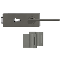 Griffwerk PURISTO S -Kaschmirgrau Ganzglastürbeschlagset -3-teiliger Bandsatz -mit Griff DESM LEAF LIGHT -EM -PZ