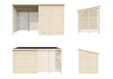 Vorschaubild Palmako Gerätehaus Leif 3,0 m² + 2,9 m² Anbau - 16 mm