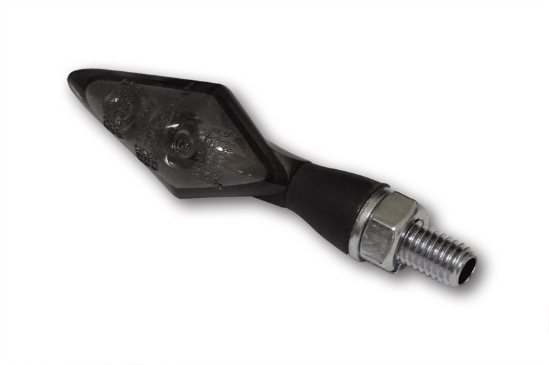 HIGHSIDER pro PEN HEAD DOUBLE 2in1 LED-Blinker mit Positionslicht, schwarzes Gehäuse, getönte Linse