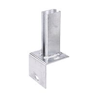Alberts® Pfostenträger f.Zaunpf.Doppelstab-Gittermatten/L-Steine,grün,z.Aufschr.f.60x40mm 685591