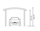 Vorschaubild Skan Holz Franken - Bogendach Einzelcarport aus Leimholz Breite 376 cm