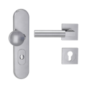 Vorschaubild Griffwerk Kombi-Schutzbeschlag TITANO SB_882 mit Griff METRICO PROF 72mm Zylinderabdeckung Tür 38-50mm L METRICO PROF eckig Edelstahl matt