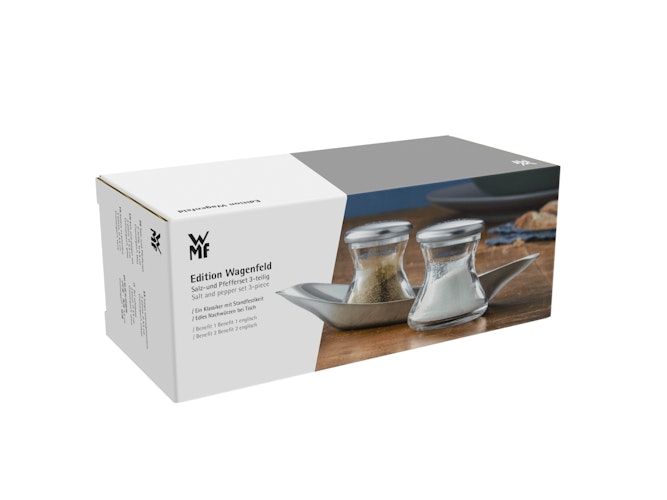 WMF Salz-/ Pfefferstreuer-Set 3-teilig Wagenfeld "Max und Moritz"