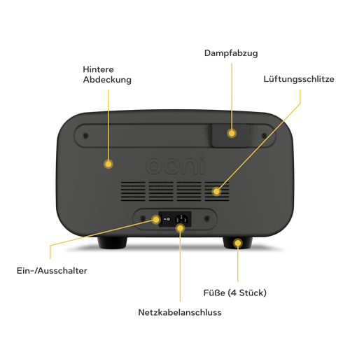 Ooni Pizzaofen VOLT 2 Anthrazit-Grau Elektro für Innenbereich
