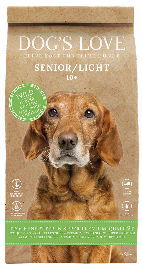 Dog's Love Senior Wild mit Süßkartoffel & Spinat Hundetrockenfutter