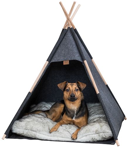 TRIXIE Höhle Tipi, Filz, 70 × 70 × 70 cm, anthrazit