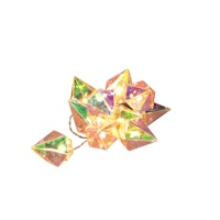 Konstsmide Weihnachtsbeleuchtung Dekolichterkette Diamanten 10 warmweiße LEDs in Kristalloptik, batteriebetrieben