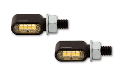HIGHSIDER pro Little Bronx LED Blinker/Positionslicht Schwarz/Getönt 2in1, CNC, E-Geprüft (Paar)
