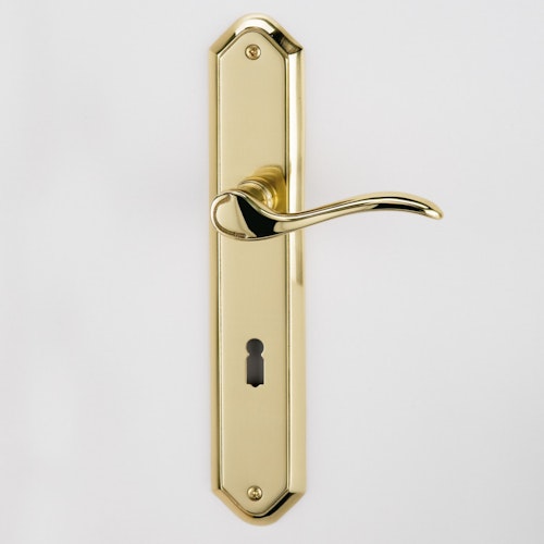 Griffwerk Türgriff AMADEUS Langschild- Messing Optik