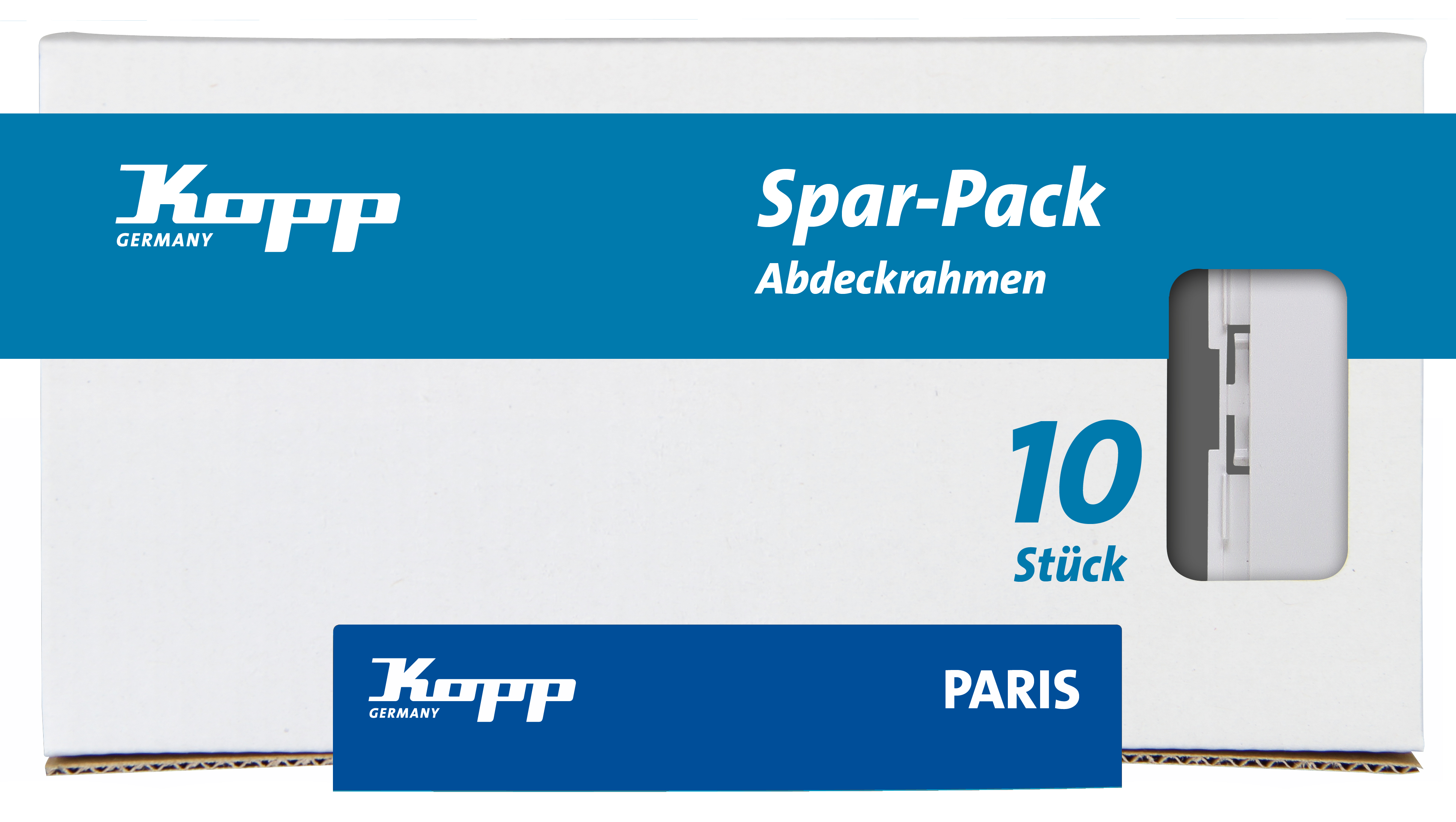 Kopp Abdeckrahmen PARIS 1-fach arktis-weiß, Profi-Pack