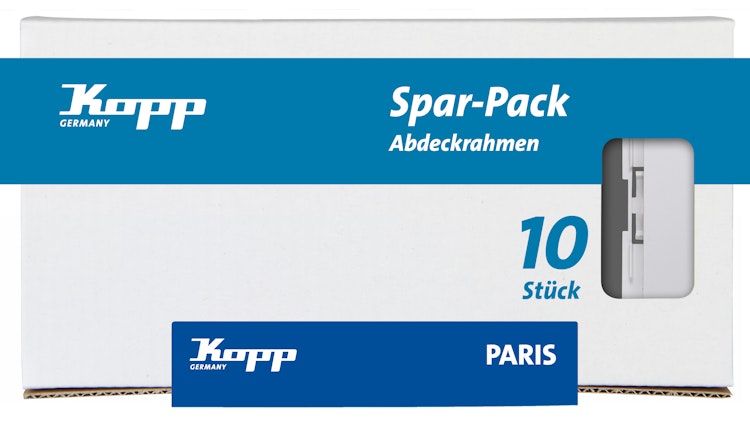 Kopp Abdeckrahmen PARIS 1-fach arktis-weiß, Profi-Pack