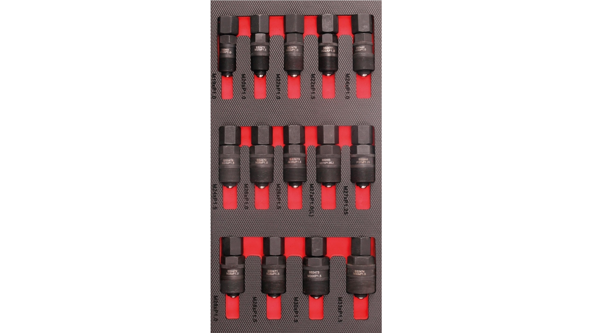 Bikeservice Moduleinlage Abzieher Polrad 14-teilig, mit Außengewinde