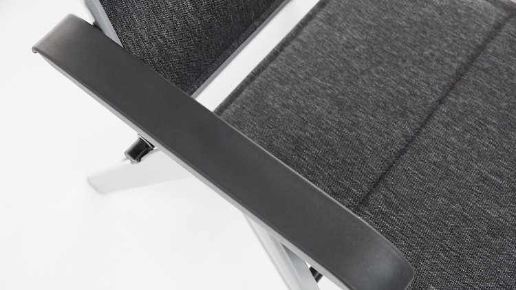 Kettler Multipositionssessel BASIC PLUS PADDED, Aluminium Silber / Outdoorgewebe Anthrazit