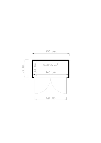Bertilo HPL Geräteschrank Terrace - 6 mm