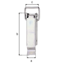 Vorschaubild Alberts® Kistenverschluss, ohne Schließhaken, galvanisch verzinkt dickschichtpassiviert, HxB 94x24 mm 347727