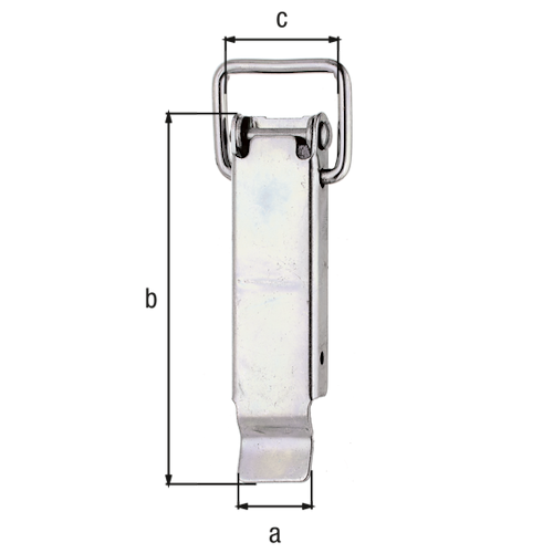 Alberts® Kistenverschluss, ohne Schließhaken, galvanisch verzinkt dickschichtpassiviert, HxB 94x24 mm 347727