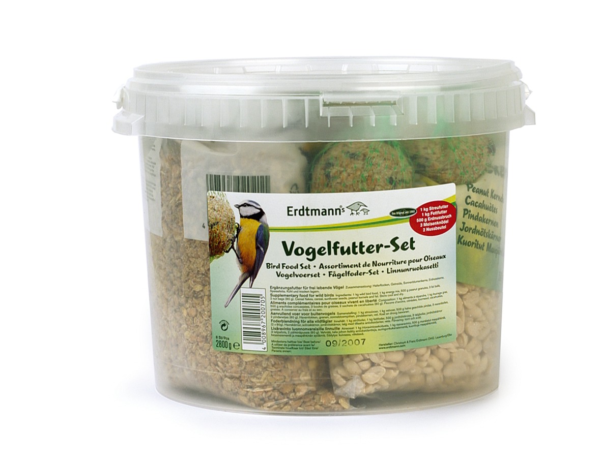 Erdtmann Futter-Set im Eimer 2,8 Kilogramm Wildvogelfutter