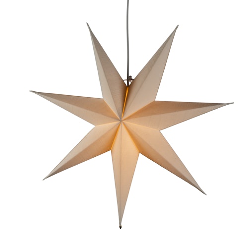 Konstsmide Weihnachtsbeleuchtung Weihnachtsstern Leinenoptik in weiß 78 cm