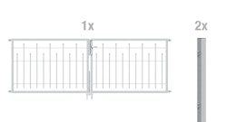 Alberts® Doppeltor-Set Madrid zum Einbetonieren