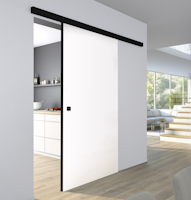 NOVADOORS Holzschiebetürblatt ONTARIO BIANCO NERO weiß 935x2058x39mm