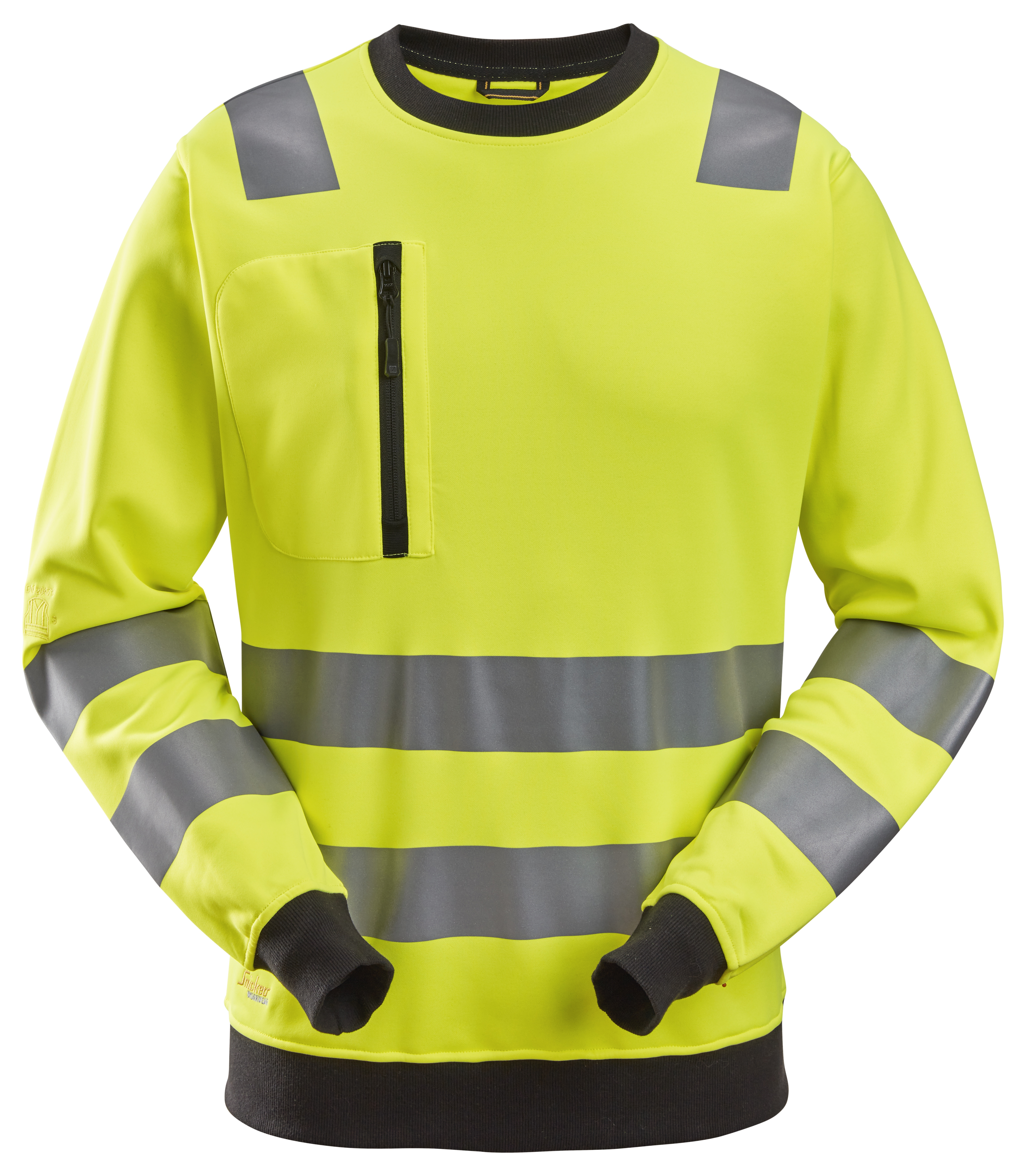 Snickers AllroundWork, High-Vis-Sweatshirt Klasse 2/3 9 signalgelb