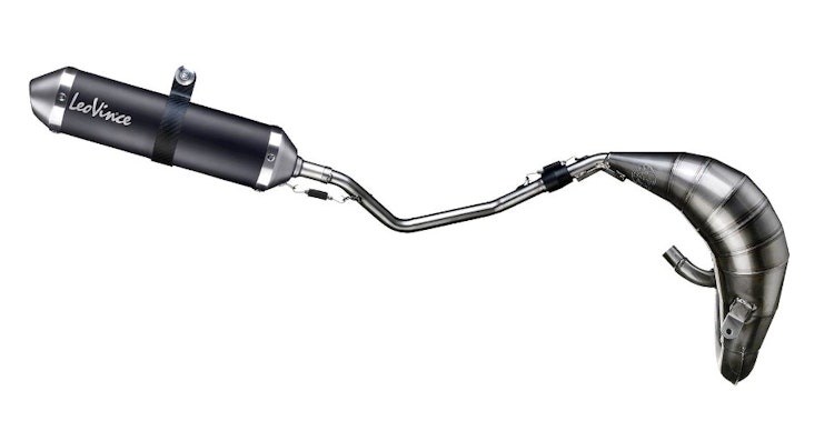 LeoVince Komplettanlage Edelstahl für X-FIGHT Schwarz BETA RR 50 ENDURO '12