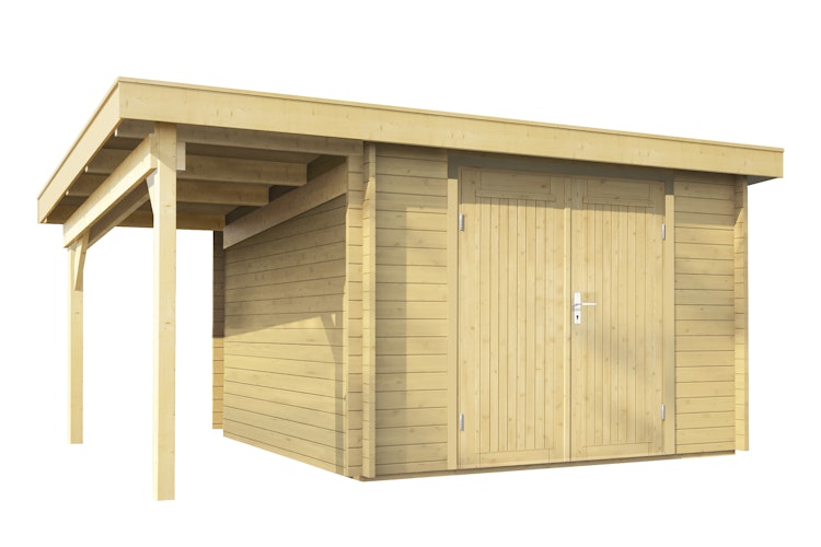 Wolff Finnhaus Blockbohlenhaus Emelie 4324 - 34 mm