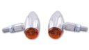Vorschaubild HIGHSIDER smart Micro-Bullet Glühlampen Blinker Gehäuse Chrom / Linse Orange (Paar), Vorn & Hinten