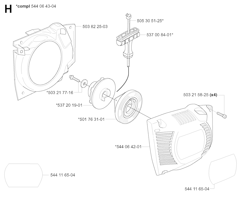 Explosionszeichnung Ersatzteile
